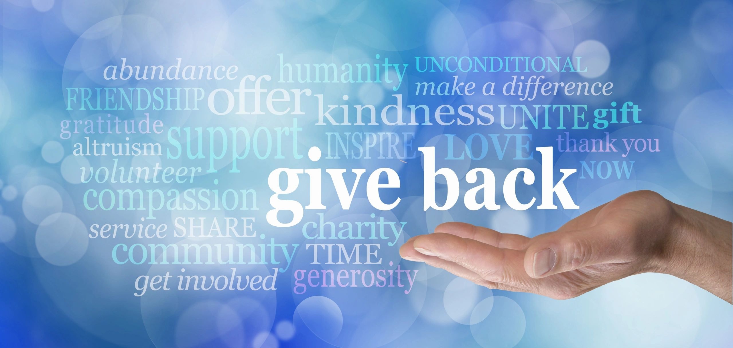 Hands extended in a gesture of support and partnership